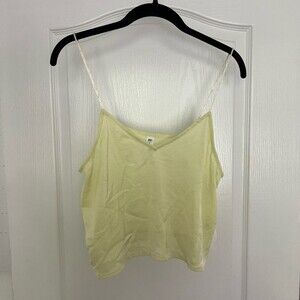 BP Crop Satin Camisole in Yellow SZ S